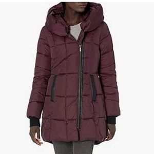 French Connection Winter Coat Wine Color